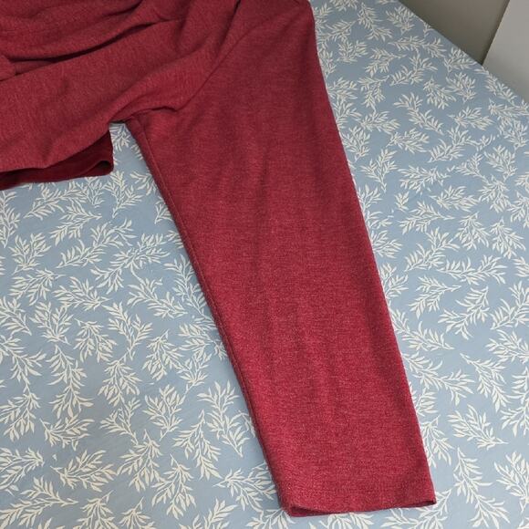 LOGO Lounge Womens Sz 2X Red Asymmetrical Pockets Lagenlook Waterfall Cardigan - Picture 6 of 9